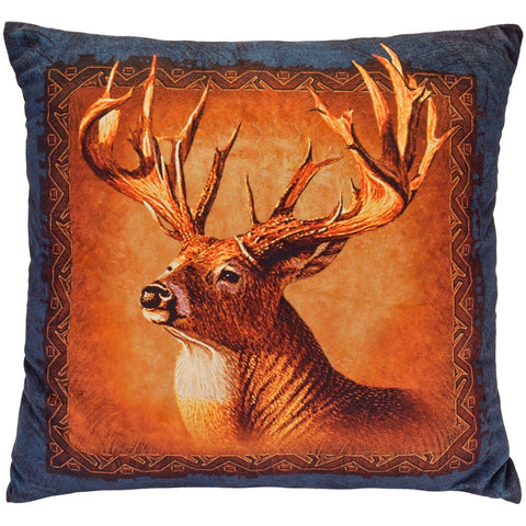 Deer Head Square Pillow