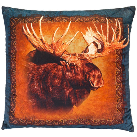 Moose Head Square Pillow