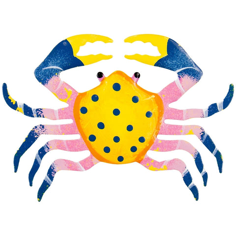 Yellow Crab Body Bobble Metal Magnet