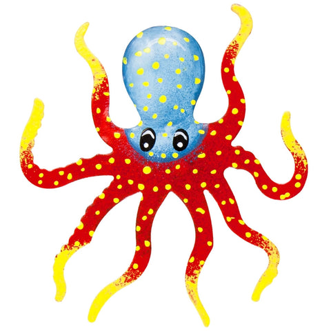 Red Octopus Body Bobble Metal Magnet