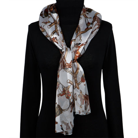 Horses & Saddles All-Over Women's Scarf