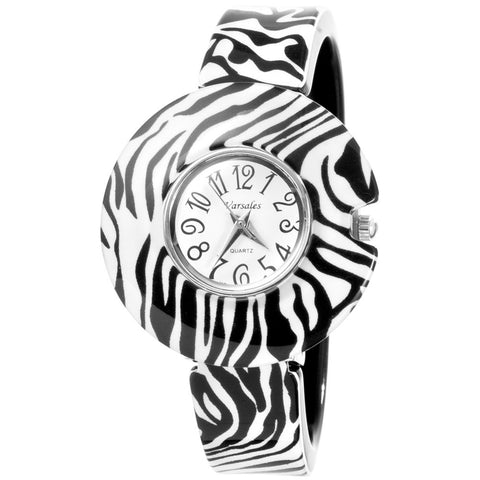 Zebra Stripes Cuff Bracelet Watch