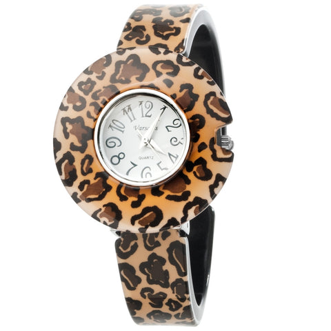 Leopard Print Cuff Bracelet Watch
