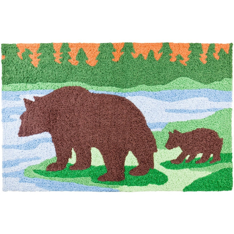 Bear & Cub By The Water Floor Mat