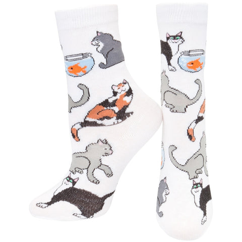 Cats Sitting All-Over Juvy Socks