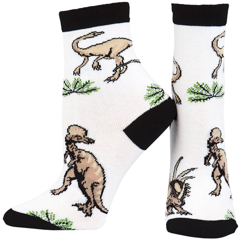 Dinosaurs Walking In Grass Youth Socks