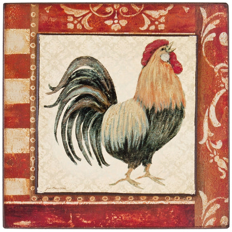 Rooster Body Square Wall Plaque