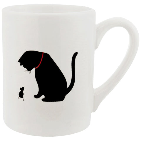 Cat Staring At Mouse Prints Coffee Mug
