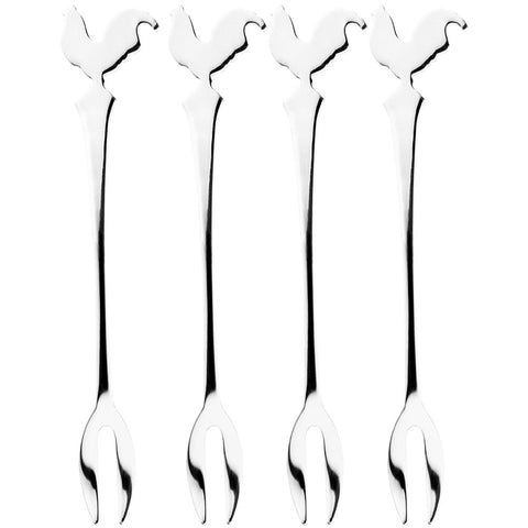 Rooster Body Set of Four Appetizer Picks