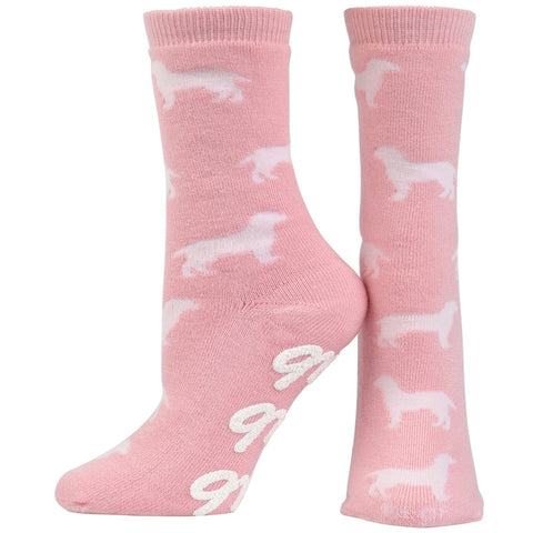Lab Pink Girls Youth Slipper Socks