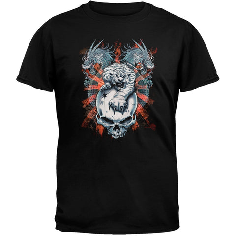 Lethal Threat - Tiger Dragon Black T-Shirt