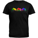Line Of Dolphins Black T-Shirt