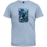Two Orcas Light Blue T-Shirt