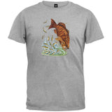 Small Mouth Bass Heather Gray T-Shirt