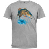 Small Mouth Bass Heather Gray T-Shirt