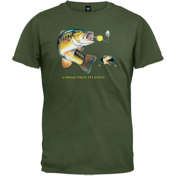 Large Mouth Bass Combination Black T-Shirt - 2X-Large – AnimalWorld.com