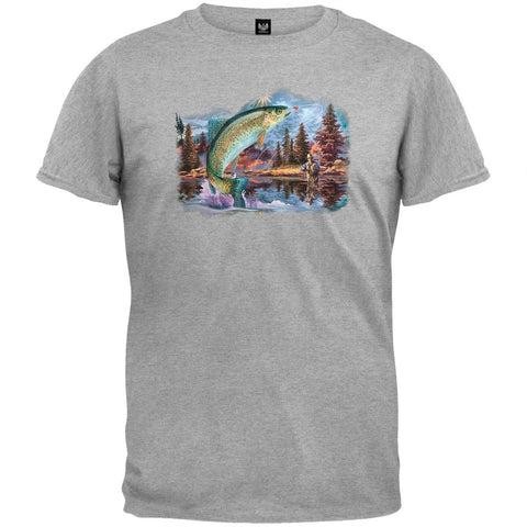 Rainbow Trout Air Heather Gray T-Shirt