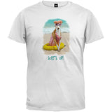 Italian Greyhound Beach Dog Heather Gray T-Shirt