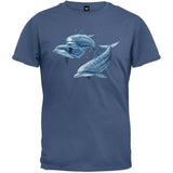 3DT - Three Dolphins Slate Blue T-Shirt