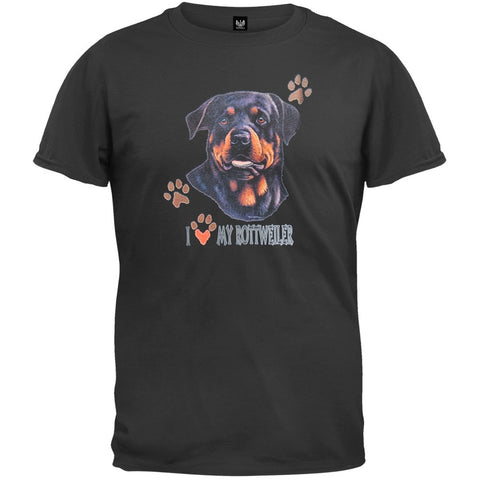 I Paw My Rottweiler Black T-Shirt