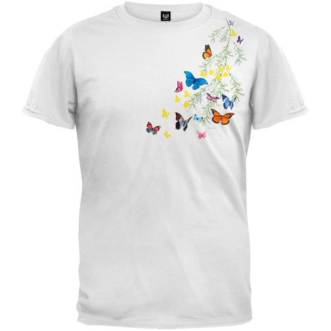 Butterfly Shoulder White T-Shirt