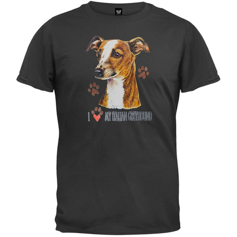 I Paw My Italian Greyhound Black T-Shirt