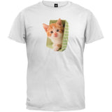 Kitten In Green Pot White T-Shirt