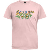 Birds on Flowers White T-Shirt