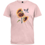 Chickadee and Sunflower White T-Shirt
