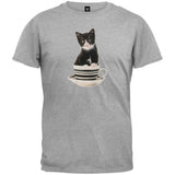 Kitten In Black And White Cup White T-Shirt