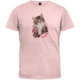 Pink Blanket Kitten Light Pink T-Shirt
