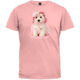 Pup In Pink White T-Shirt