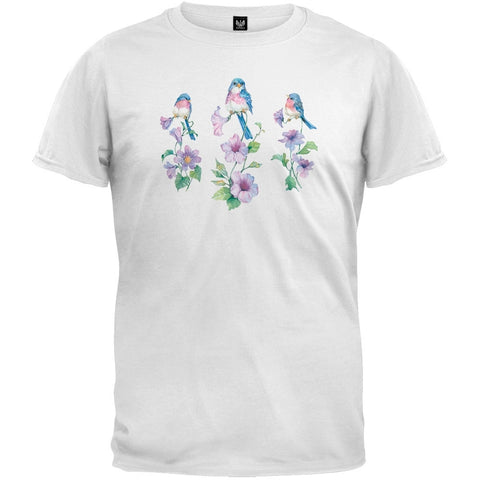 3 Row Bluebird White T-Shirt