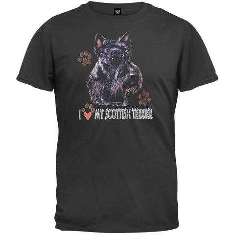 I Paw My Scottish Terrier Black T-Shirt