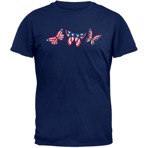 Flag Butterflies Navy T-Shirt