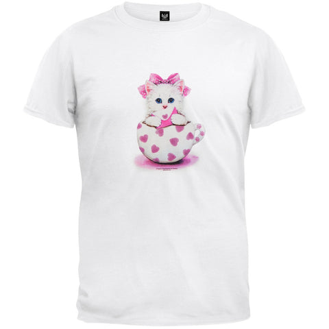 Kitty Hearts White T-Shirt