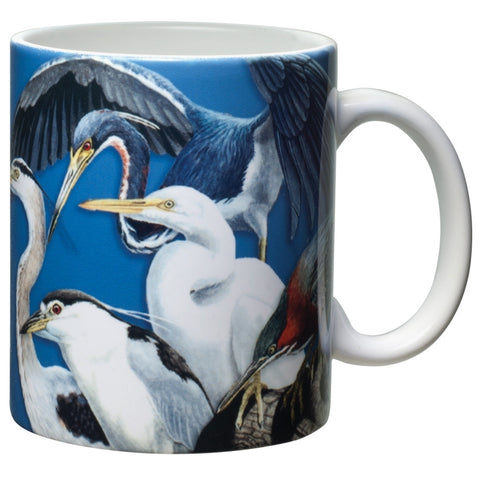 Wading Birds White Ceramic Mug