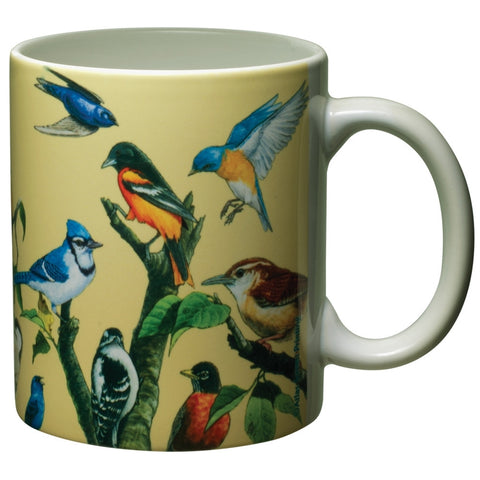 Garden Birds White Ceramic Mug