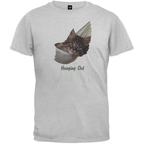 Kitten In Hammock Heather Gray T-Shirt