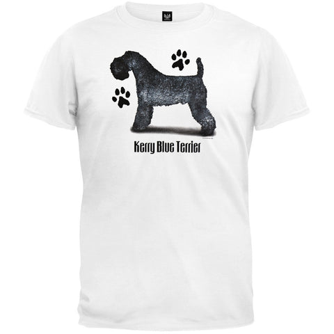 Kerry Blue Terrier Profile White T-Shirt