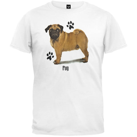 Pug Profile White T-Shirt