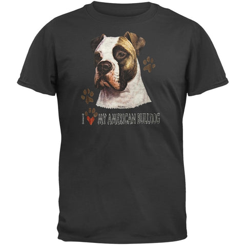 I Paw My American Bulldog Black T-Shirt