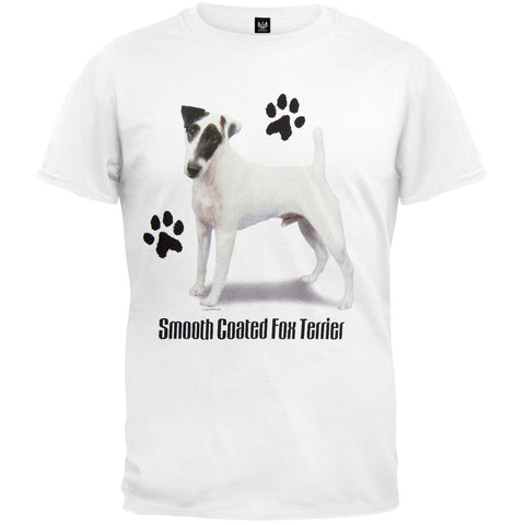 Smooth Coated Fox Terrier Profile White T-Shirt