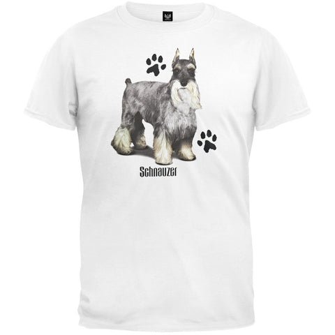 Schnauzer Profile White T-Shirt