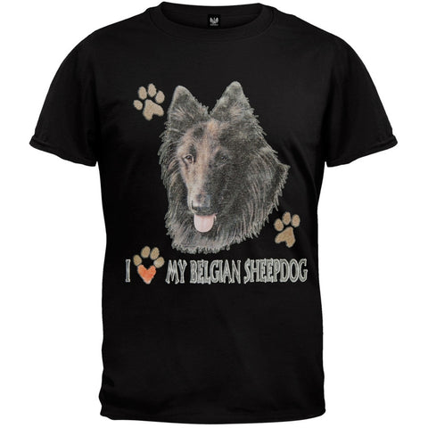 I Paw My Belgian Sheepdog Black T-Shirt