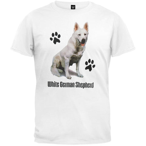 White German Shepherd Profile White T-Shirt