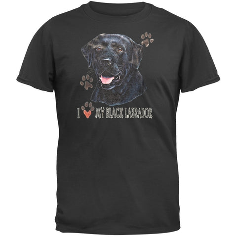 I Paw My Black Labrador Black T-Shirt