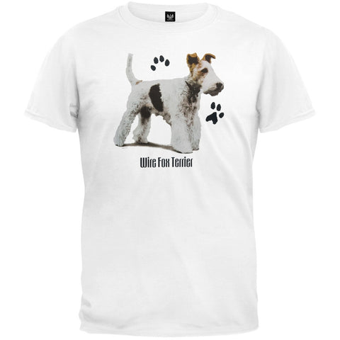 Wire Fox Terrier Profile White T-Shirt