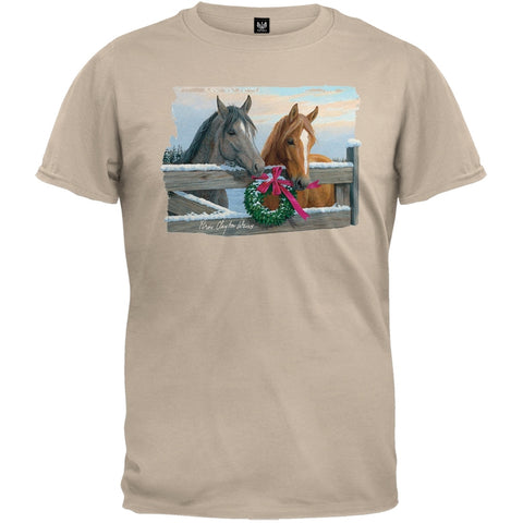 Pasture Gate Horses Sand T-Shirt