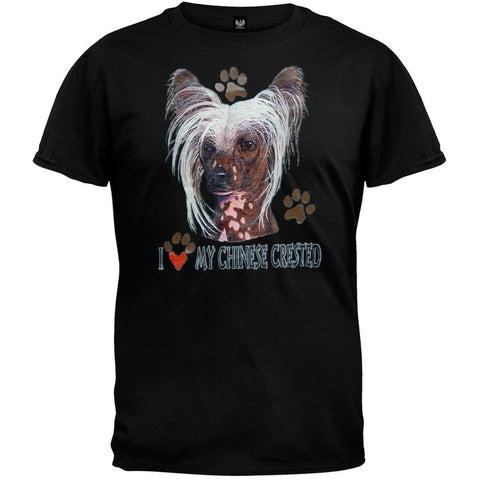 I Paw My Chinese Crested Black T-Shirt